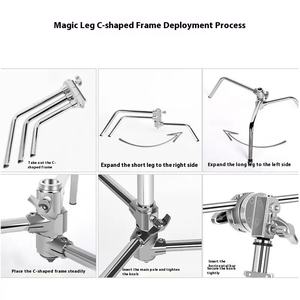 <span class=keywords><strong>Trépied</strong></span> en acier inoxydable robuste de 3,3 m, <span class=keywords><strong>trépied</strong></span> <span class=keywords><strong>girafe</strong></span>, <span class=keywords><strong>trépied</strong></span> de photographie pour studio vidéo et éclairage flash - Product Image 4