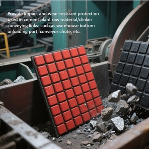 Plaque d'usure en caoutchouc céramique robuste résistant aux basses températures système de bande transporteuse Protection contre l'abrasion utilisation industrielle - Product Image 4