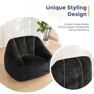 Sillón Puff Tapizado con Relleno de Espuma Comprimida y Envasada al Vacío, Sofá Moderno Grande para Sala de Estar, Hotel, Apartamento - Product Image 6
