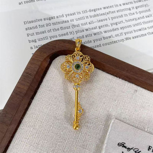 <span class=keywords><strong>Pendentif</strong></span> en argent sterling 925 plaqué or avec diamant de laboratoire, chaîne de luxe en cristal, bijoux fins pour femmes - Product Image 2