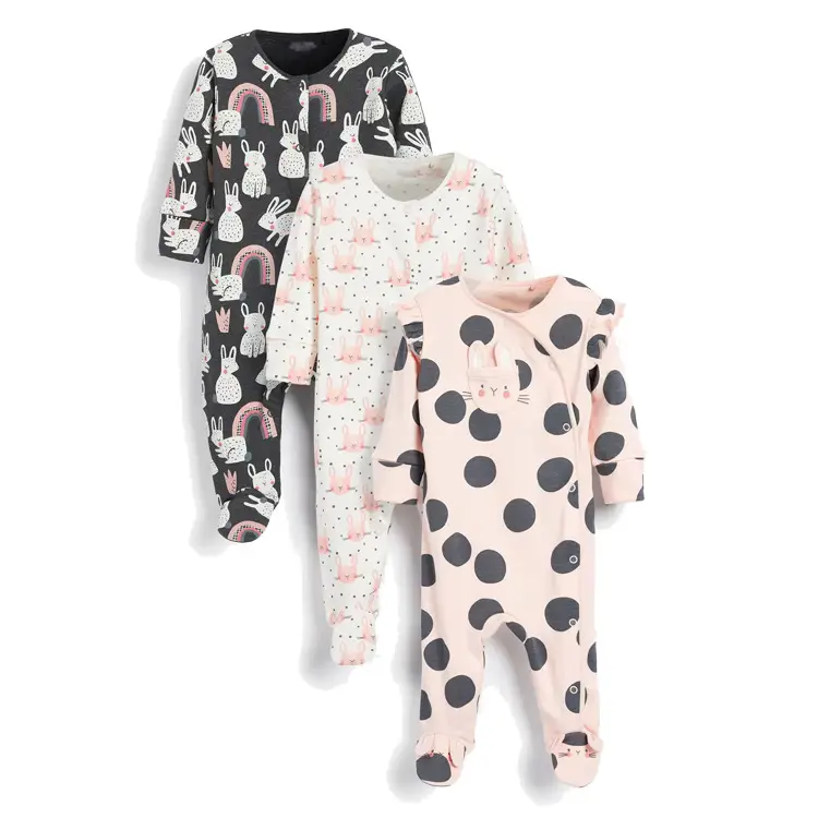 Combinaison 3 pièces Combinaison Nouveau-né Vente en gros Pulls à manches longues Vêtements Pyjamas Vêtements pour bébés Rompers