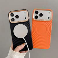 Étui de téléphone magnétique effet peau avec strass pour iPhone 18 Pro, 17, 16, 15, 14, 13, 12, 11, Pro Plus