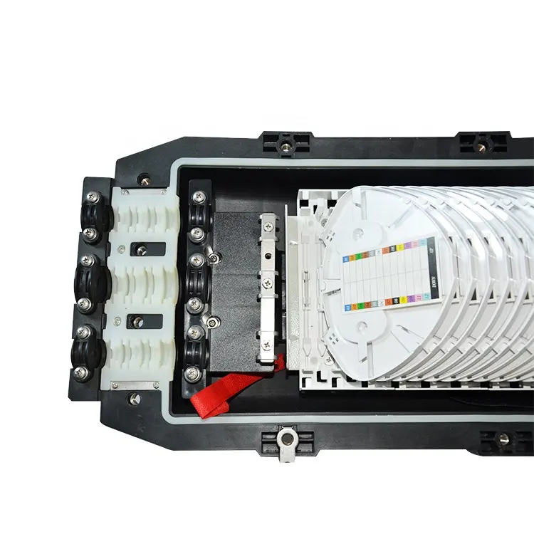 Inline Type 3 In 3 Uit 288 Kern Vezelsluiting Pp Gf Materiaal Gezamenlijke Sluiting Optische Backbone Fiber Opitc Odp 12 Core