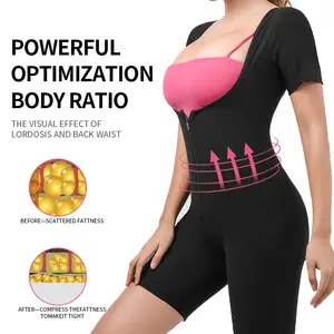 Private Label Back Support Tummy Control Slimming Workout Body Shaper Sauna Suit For Women Weight Loss