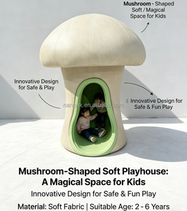 Casa de Juegos Infantil de Espuma con Diseño de Hongo, Equipo de Juego Interior para Niños Pequeños, Juguete para Trepar y Gatear para Cafeterías, Preescolares, Centros Comerciales y Fiestas - Product Image 6