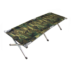 Lit de camping pliant extérieur en aluminium léger en acier 600D Oxford de haute qualité pour la plage et le soleil avec un grand confort - Product Image 1