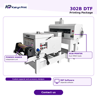 Imprimante DTF 302B et agitateur de poudre, doubles têtes d'impression XP600, largeur 420 mm pour l'impression personnalisée de t-shirts, sweats à capuche, casquettes, sacs
