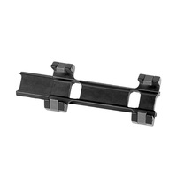 Support de montage en alliage d'aluminium noir mat usiné CNC de 120 mm à 11 fentes pour la chasse, le tir et les sports tactiques de plein air