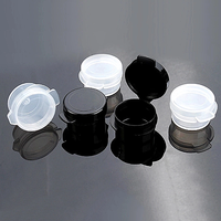 5ml 5g PP Matériel Blanc Clair Mini Joint En Plastique Pot Capsules Médicales Poudre Sèche Pot Conteneur avec PP Flip Snap Cap