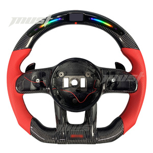 Volante LED de Fibra de Carbono Personalizado para <span class=keywords><strong>Mercedes</strong></span>-<span class=keywords><strong>Benz</strong></span> 2018-2021 W167 R231 AMG GT Clase C Clase G GLA 35 <span class=keywords><strong>43</strong></span> <span class=keywords><strong>GLE</strong></span> 53 CLS 63 - Product Image 1