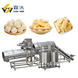 Línea de producción de Aperitivos crujientes de plátano inflado de 100 kg/h, equipo de inflado de rosquillas, producción de barras de maíz inflado - Product Image 3