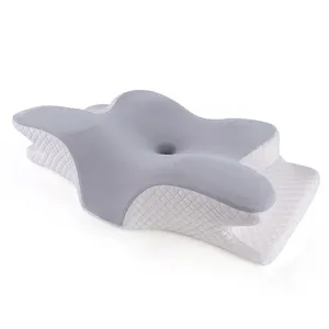 Oreillers en mousse à mémoire de forme papillon relaxant cervical rebond lent oreiller cervical soulagement de la douleur dormir oreiller orthopédique lit 60