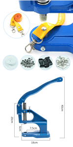 Nueva Máquina <span class=keywords><strong>Remachadora</strong></span> <span class=keywords><strong>Manual</strong></span> de Aluminio Versátil Sixfar con 2 Moldes de 6-12 mm para Botones de Cordones y Restaurantes - Product Image 6