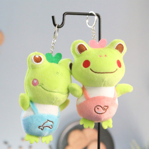 Custom <b>Funny</b> Kawaii Cartoon Frog Light Keychain Eco-Friendly Plush Toy and <b>Backpack</b> Decor Gift for Children - Product Image 3