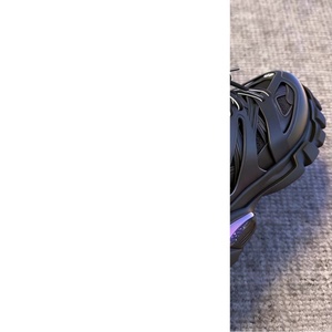 Chaussures de sport respirantes en cuir véritable noir de qualité 5A avec semelle épaisse LED 3.0 et fonction antidérapante, grande taille pour hommes - Product Image 3