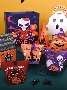 Bolsas de Embalaje Personalizadas con Temática de Halloween para Dulces y Sushi, Bolsas Pequeñas para Regalos, Bolsas para Galletas y Dulces con Forma de Calabaza, Fantasma y <span class=keywords><strong>Castillo</strong></span> - Product Image 3