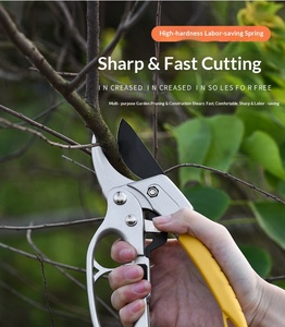 Sécateur de jardin <span class=keywords><strong>télescopique</strong></span> sans fil à lames croisées, en métal, avec poignée en caoutchouc, <span class=keywords><strong>professionnel</strong></span>, pour branches épaisses et fruits, à économie d'effort - Product Image 4