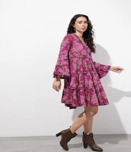 Vestido Midi de Algodón de Manga Larga para Mujer, Cuello en V, Verano, Casual, Línea A, Cómodo, Ligero, Transpirable, Elegante, para Uso Diario - Product Image 5