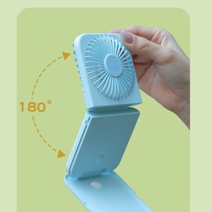 Ventilador de Mano Pequeño, Delgado y Ligero de 1800 mAh, con Soporte para Colgar del Cuello y Soporte para Teléfono - Product Image 2