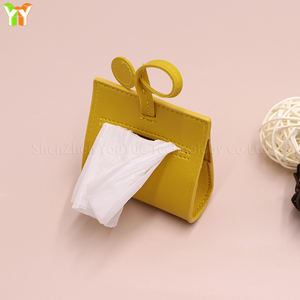 Porte-sacs à déjections canines <span class=keywords><strong>en</strong></span> cuir PU pour la laisse, style sac à main, distributeur de sacs pour chien, porte-sacs pour la promenade <span class=keywords><strong>en</strong></span> extérieur - Product Image 3