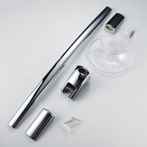 <span class=keywords><strong>Barre</strong></span> coulissante <span class=keywords><strong>de</strong></span> <span class=keywords><strong>douche</strong></span> à main en acier inoxydable avec support réglable chromé avec porte-savon transparent - Product Image 4