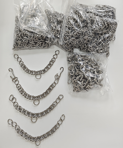 Chaîne de bridon en acier inoxydable à double maillon avec crochets, chaîne de bridon durable à 24 maillons pour bridons de cheval - Product Image 6