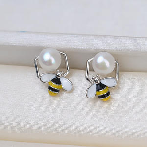 Wenchi S925 <b>Silver</b> Hat 8-12 <b>Pearl</b> DIY Concealer Hollow Bracket <b>Earrings</b> with Tassel 16128 Accessories China - Product Image 1