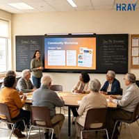 Интерактивная доска HRAY 86 дюймов, раздельная, двойного назначения, с низким энергопотреблением в режиме ожидания, для образовательных учреждений и классов, поддержка OEM/ODM