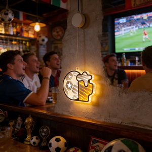 GOLDMORE4 Custom LED <strong>Neon</strong> <strong>Sign</strong> - Football and <strong>Beer</strong> Design for Sports Bar, Man Cave, Home Decor, Wall Light Gift - Product Image 3