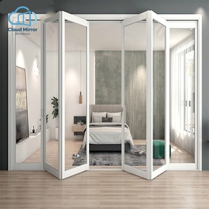 Porte commerciale pliante multi-panneaux en aluminium, porte vitrée pleine vue pour boulangerie, bar et boutique - Product Image 4