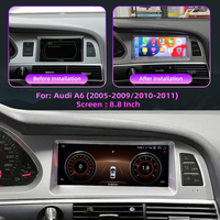 Lecteurs multimédias automobiles Android 14 Snapdragon 665 8 cœurs de 8,8 pouces pour AUDI A6 2005-2011, écran sans fil AUTO CarPlay, écran partagé, DSP, DVR
