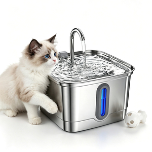 Custom Logo Stainless Steel Pet Drinking Fountain Energy Saving Electric Pet <b>Water</b> Bowl - Product Image 1