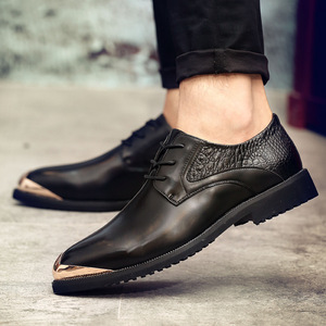 Zapatos de Hombre 2026, Estilo Coreano y Británico, Combinables con Todo, Juveniles, Modernos, Transpirables, de Punta, de Cuero - Product Image 3