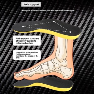 Semelles en fibre de carbone PU <span class=keywords><strong>anti</strong></span>-torsion, soutien stable de la voûte plantaire, inserts pour chaussures de sport, plaque en fibre de carbone pour athlètes, course à pied, basketball - Product Image 6