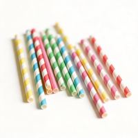 Emballage individuel, logo imprimé, paille à boire en papier kraft biodégradable, taille personnalisée