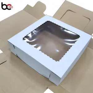 Caja de embalaje de Pastel alto corrugado, color blanco, gran oferta