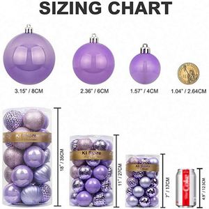 Ensemble de 34 boules en plastique personnalisées pour décorations de Noël, ornements pour boules de Noël et décorations d'arbre - Product Image 2