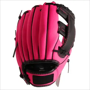 2022 wholesale Professional Custom outdoor hot pink kids baseball gloves with leather material gloves