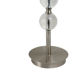 Lampade da Tavolo Moderne con Base a Sfera in Vetro e Paralumi Decorativi in Tessuto per Camera da Letto e Soggiorno - Product Image 5