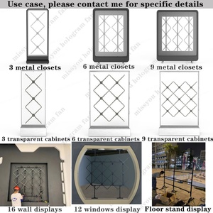 Ventilateur et couvercle holographiques 3D, projecteur holographique 3D de 12,6 pouces pour affichage publicitaire avec une épaisseur de 1,2 pouces, bibliothèque vidéo de 700 et 224 LED - Product Image 3
