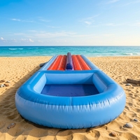 Grand toboggan aquatique gonflable YIBEI avec piscine, toboggan aquatique gonflable en PVC, jouet aquatique gonflable d'été pour les événements en plein air