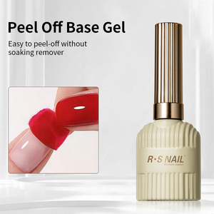 RS Nail 10ml Gel de Base Peel-Off Portable, <span class=keywords><strong>S</strong></span>échage à l'Air, <span class=keywords><strong>Sans</strong></span> Lampe UV, Non Toxique, Gel d'Entraînement pour <span class=keywords><strong>Vernis</strong></span> à Ongles en Gel - Product Image 3