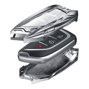 Kim loại Key Fob Bìa Trường hợp với Keychain Tương thích với 2020-2025 Chevrolet Corvette C8 6 nút 7 nút - Product Image 5