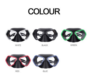 Nuova <span class=keywords><strong>Maschera</strong></span> Subacquea ZMZDIVE Wolf con Doppia Lente in Vetro Temperato, Basso Volume 65cc, Cinturino Integrato in Silicone Liquido - Product Image 4