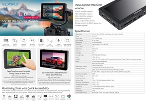 Video Assist T7 F6plus IPS 4K cámara de campo carcasa de aluminio DSLR 4K LED Flexible Monitor - Product Image 6