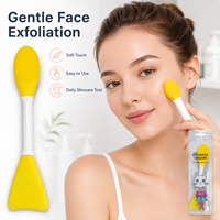 Spatule exfoliante double face et brosse nettoyante pour le visage – Outil de beauté portable pour le démaquillage