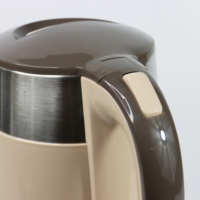Bouilloire électrique sans fil en acier inoxydable à double paroi, chauffe-eau avec arrêt automatique, anti-brûlure, pour la maison et l'hôtel