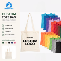Sac fourre-tout en toile vierge personnalisable BunnyTote avec logo, toile épaisse et durable, avec poignée rembourrée confortable, sac à main