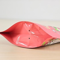 Sachet d'emballage alimentaire personnalisé en PE laminé, imprimé en héliogravure, thermoscellable, à fond plat, pour noix et snacks