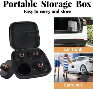 Lot de 4 patins de levage en caoutchouc pour voiture, adaptateur d'outil, étui de rangement pour châssis, compatible Tesla Model 3, Model S, Model X, accessoires automobiles - Product Image 5